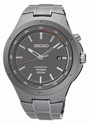 Seiko Watches : SKA713P1 Kinetic Black Dial Date Titanium Men Watch