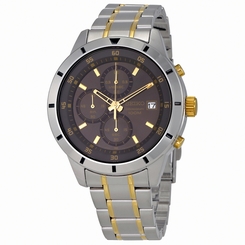 Seiko Watches : SKS565P1 Quartz Chronograph Date Two Tone Stainless Steel Men Watch