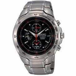 Seiko Watches : SNAB89P1 Quartz Chronograph Alarm Date Titanium Men Watch