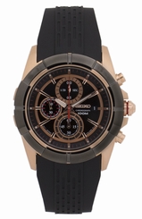 Seiko Watches : SNDE78P1 Quartz Chronograph Date Black Rubber Men Watch