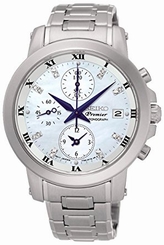 Seiko Watches : SNDV59P1 Quartz Chronograph Date Stainless Steel Women Watch