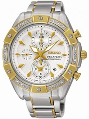 Seiko Watches : SNDV64P1 Quartz Chronograph Date Stainless Steel Women Watch