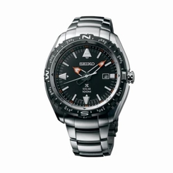 Seiko Watches : SNE421P1 Solar Black Dial Date Stainless Steel Men Watch