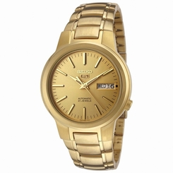 Seiko Watches : SNKA10K1 Automatic 21 Jewels Day Date Gold Plated Stainless Steel Men Watch