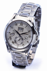 Seiko Watches : SNP079P1 Kinetic Perpetual Calendar Stainless Steel Men Watch
