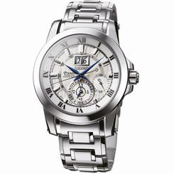 Seiko Watches : SNP091P1 Kinetic Perpetual Calendar Stainless Steel Men Watch