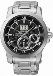 Seiko Watches : SNP093P1 Kinetic Perpetual Calendar Stainless Steel Men Watch