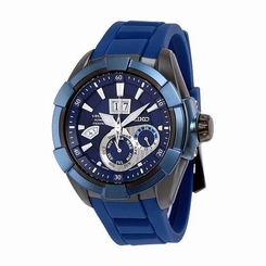 Seiko Watches : SNP121P1 Kinetic Perpetual Calendar Blue Rubber Men Watch