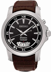 Seiko Watches : SNQ149P1 Quartz Perpetual Calendar Brown Leather Men Watch