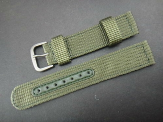 Seiko Watches : SNX425_Strap 18mm Military Nylon Green Watch Strap (For SNX425) Men Watch