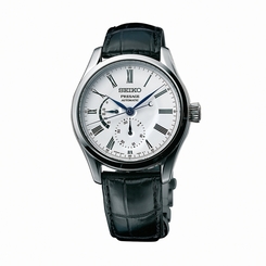 Seiko Watches : SPB045 Automatic White Dial Black Leather Men Watch