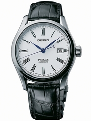 Seiko Watches : SPB047J1 Automatic Roman Numerals Dial Date Black Leather Men Watch