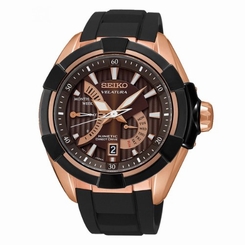 Seiko Watches : SRH020P1 Kinetic Direct Drive Black Silicone Men Watch