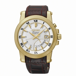 Seiko Watches : SRN042P1 Day Date Brown Leather Men Watch