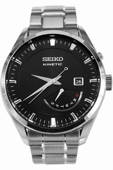 Seiko Watches : SRN045P1 Kinetic Analog Day Date Stainless Steel Men Watch