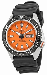 Seiko Watches : SRP497K1 Automatic Day Date Black Rubber Men Watch