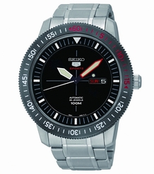 Seiko Watches : SRP567K1 Automatic 24 Jewels Day Date Stainless Steel Men Watch
