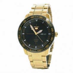 Seiko Watches : SRP570K1 Automatic 24 Jewels Day Date Gold Plated Stainless Steel Men Watch
