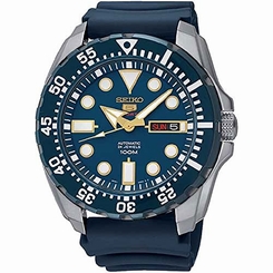 Seiko Watches : SRP605K2 Automatic 24 Jewels Day Date Black Rubber Men Watch