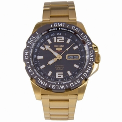 Seiko Watches : SRP690K1 Automatic 24 Jewels Day Date Gold Tone Stainless Steel Men Watch