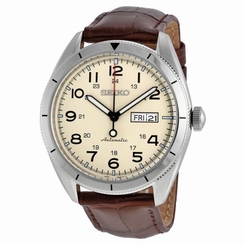 Seiko Watches : SRP713J1 Automatic Day Date Brown Leather Men Watch