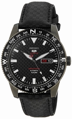 Seiko Watches : SRP719K1 Limited Edition Automatic 24 Jewels Day Date Black Leather Men Watch