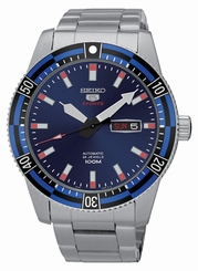 Seiko Watches : SRP731K1 Automatic 24 Jewels Blue Dial Day Date Stainless Steel Men Watch