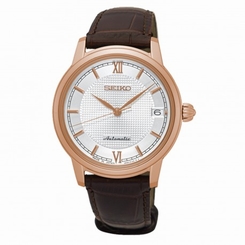 Seiko Watches : SRP858J1 Automatic Date Brown Leather Women Watch