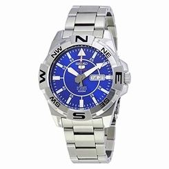 Seiko Watches : SRPA61J1 Automatic 24 Jewels Blue Dial Day Date Stainless Steel Men Watch
