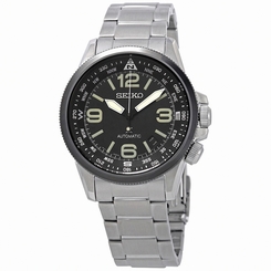 Seiko Watches : SRPA71J1 Automatic Black Dial Date Stainless Steel Men Watch