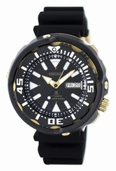 Seiko Watches : SRPA82J1 Automatic Baby Tuba Divers Black Silicone Men Watch