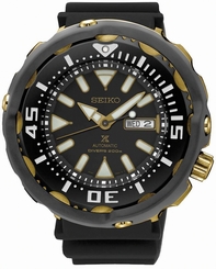 Seiko Watches : SRPA82K1 Automatic Diver Day Date Black Silicone Men Watch