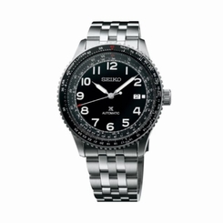 Seiko Watches : SRPB57J1 Automatic Black Dial Date Stainless Steel Men Watch