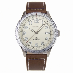Seiko Watches : SRPB59J1 Automatic Beige Dial Date Brown Leather Men Watch