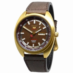 Seiko Watches : SRPB74K1 Seiko 5 Turtle Sports 100m Automatic Limited Edition Gold Tone Calf Leather Men Watch