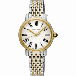 Seiko Watches : SRZ496P1 Quartz Roman Numerals Dial Two Tone Stainless Steel Women Watch