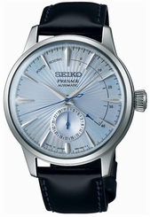 Seiko Watches : SSA343J1 Automatic Power Reserve Indicator Date Black Leather Men Watch