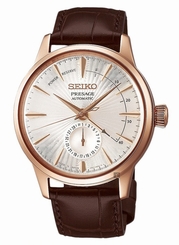 Seiko Watches : SSA346J1 Automatic Power Reserve Date Brown Leather Men Watch