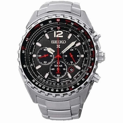 Seiko Watches : SSC261P1 Solar Chronograph Date Stainless Steel Men Watch