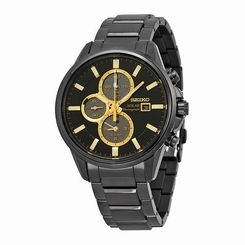 Seiko Watches : SSC269P1 Solar Chronograph Date Stainless Steel and Ceramic Men Watch