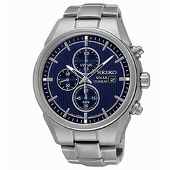 Seiko Watches : SSC365P1 Solar Chronograph Date Titanium Men Watch