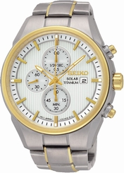 Seiko Watches : SSC368P1 Solar Chronograph Date Titanium Men Watch