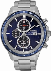 Seiko Watches : SSC431P1 Solar Chronograph Alarm Stainless Steel Men Watch
