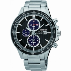 Seiko Watches : SSC435P1 Solar Chronograph Date Stainless Steel Men Watch