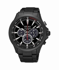 Seiko Watches : SSC497P1 Solar Chronograph Date Stainless Steel and Ceramic Men Watch
