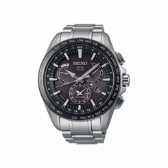 Seiko Watches : SSE077J1 GPS Solar Chronograph Date Stainless Steel Men Watch