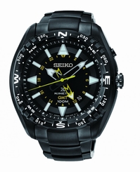 Seiko Watches : SUN047P1 Kinetic GMT Date Stainless Steel Men Watch