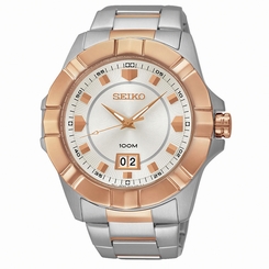 Seiko Watches : SUR136P1 Quartz Analog Date Two Tone Stainless Steel Men Watch