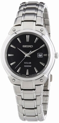 Seiko Watches : SUT141P1 Solar Analog Date Stainless Steel Women Watch