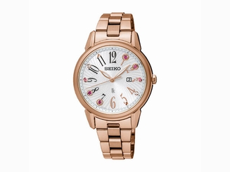 Seiko Watches : SUT302J1 Solar Analog Rose Gold Tone Stainless Steel Women Watch
